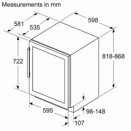 Винный шкаф BOSCH KUW21AHG0