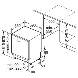 Посудомоечная машина встраиваемая полноразмерная BOSCH smv 53m70