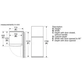Холодильник BOSCH KDN43NW20U